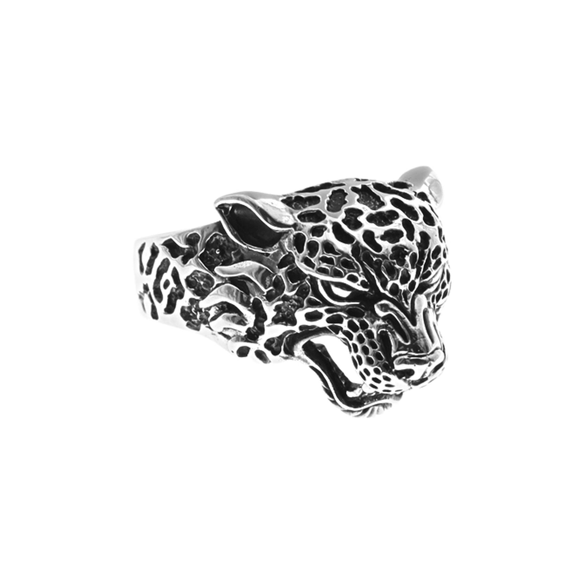 Harley oxidised chunky cheetah ring